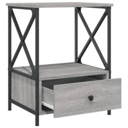 Berkfield Home Bedside Tables 2 pcs Grey Sonoma 50x41x65 cm Engineered Wood - Size: 50 x 41 x 65 cm - thumbnail 7