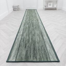 runrug Hallway Runner Rug - Non-Slip, Hardwearing, 5.4mm - 'Rama' in Green - Size: 100 cm x 360 cm - thumbnail 6