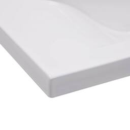 Berkfield Home Elegant Built-in Basin 81x39.5x18.5 cm Ceramic White - thumbnail 5