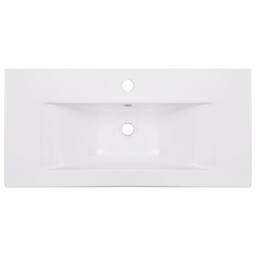 Berkfield Home Elegant Built-in Basin 81x39.5x18.5 cm Ceramic White - thumbnail 4