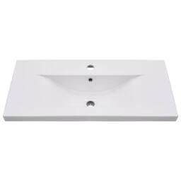 Berkfield Home Elegant Built-in Basin 81x39.5x18.5 cm Ceramic White