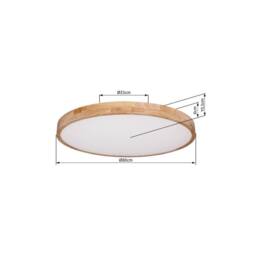 Netlighting Rainer Ceiling Light Wood Look LED Dimmable 3000 6000K Remote Control in Brown - thumbnail 6