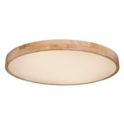 Netlighting Rainer Ceiling Light Wood Look LED Dimmable 3000 6000K Remote Control in Brown