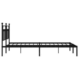 Berkfield Home Metal Bed Frame with Headboard Black 180x200 cm Super King - thumbnail 7