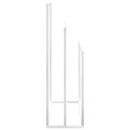 Berkfield Home Freestanding Towel Rack White 48x24x79 cm Iron - Size: 48 x 24 x 79 cm - thumbnail 4