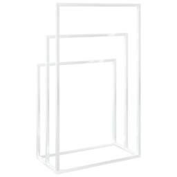 Berkfield Home Freestanding Towel Rack White 48x24x79 cm Iron - Size: 48 x 24 x 79 cm - thumbnail 5