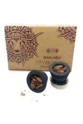 KDMD Banjara Resin Cups - Mayan Myrrh Ethno Tribal Smudge Cups (6) in Black