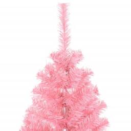 Berkfield Home Beautiful Artificial Christmas Tree with Stand Pink 150 cm PVC - thumbnail 1