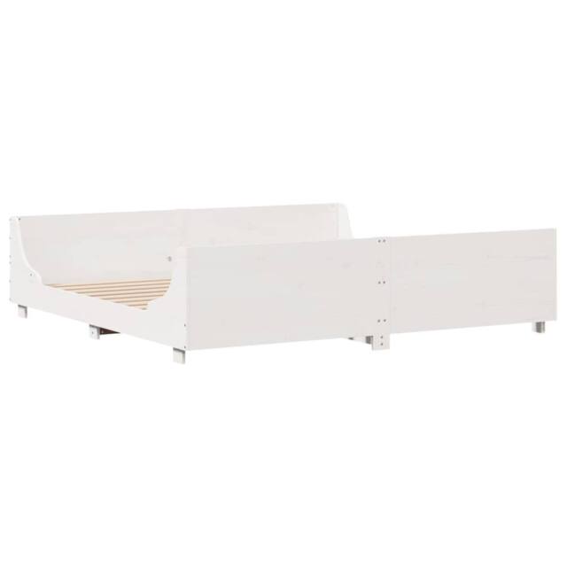 Berkfield Home Beautiful Bed Frame without Mattress White 180x200 cm Super King - image 1