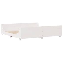 Berkfield Home Beautiful Bed Frame without Mattress White 180x200 cm Super King - thumbnail 1