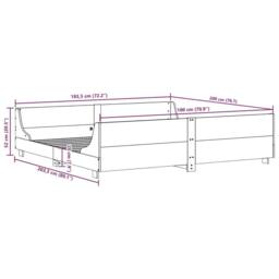 Berkfield Home Beautiful Bed Frame without Mattress White 180x200 cm Super King - thumbnail 9