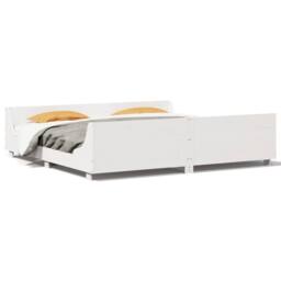 Berkfield Home Beautiful Bed Frame without Mattress White 180x200 cm Super King - thumbnail 3