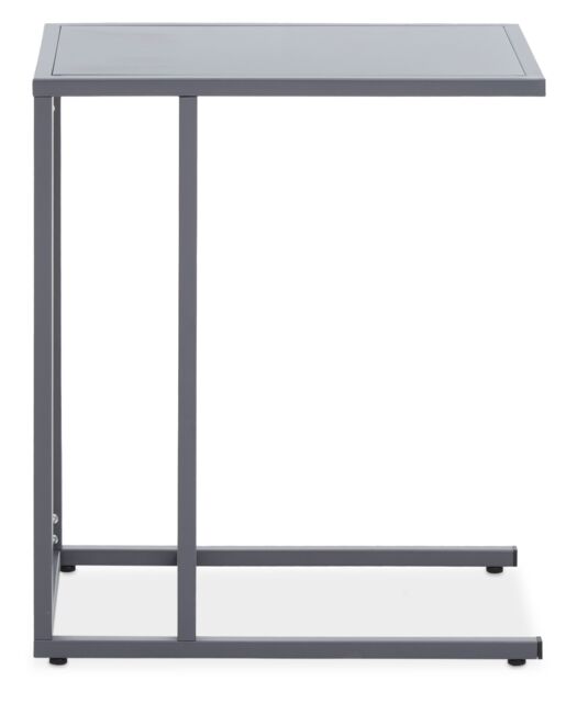 Orsina Sleek Grey Metal Side Table, Modern Design Bedside Table For Bedroom, Functional Livingroom Sidetable - image 1