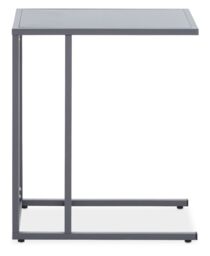 Orsina Sleek Grey Metal Side Table, Modern Design Bedside Table For Bedroom, Functional Livingroom Sidetable
