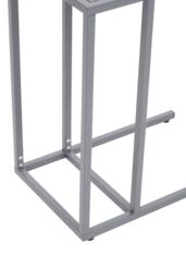 Orsina Sleek Grey Metal Side Table, Modern Design Bedside Table For Bedroom, Functional Livingroom Sidetable - thumbnail 6