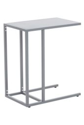 Orsina Sleek Grey Metal Side Table, Modern Design Bedside Table For Bedroom, Functional Livingroom Sidetable - thumbnail 2
