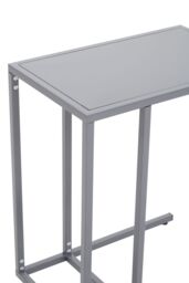 Orsina Sleek Grey Metal Side Table, Modern Design Bedside Table For Bedroom, Functional Livingroom Sidetable - thumbnail 5