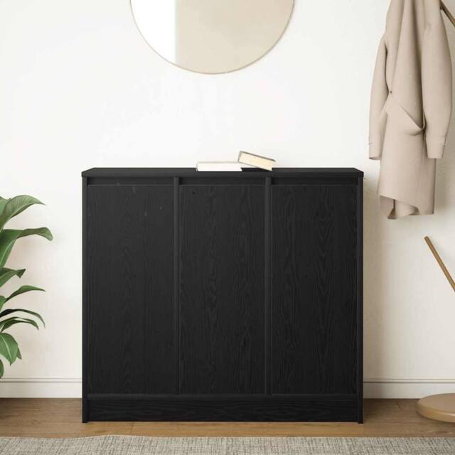 Berkfield Home Sideboard Black Oak 85x34x76 cm Engineered Wood - Size: 85 x 34 x 76 cm - image 1