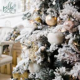 Pelle & Sol 6ft Snow Tipped Flocked Christmas Tree with Snowy 700 Tips in White - Size: 5ft - thumbnail 7
