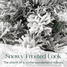 Pelle & Sol 6ft Snow Tipped Flocked Christmas Tree with Snowy 700 Tips in White - Size: 5ft - thumbnail 4