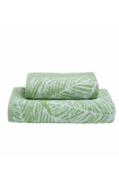 Fusion 'Matteo' Luxury 100% Cotton Leaf Motif Jacquard Towel in Khaki - thumbnail 2