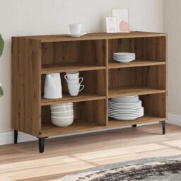 Berkfield Home Sideboard Artisan Oak 103.5x35x70 cm Engineered Wood in Brown - thumbnail 4