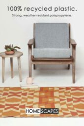 Homescapes Luxury Outdoor Rug Waterproof Reversible for Garden, Orange Anya Aztec - Size: 150 cm x 240 cm - thumbnail 3
