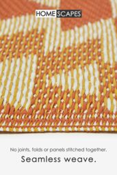 Homescapes Luxury Outdoor Rug Waterproof Reversible for Garden, Orange Anya Aztec - Size: 150 cm x 240 cm - thumbnail 4