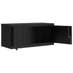 Berkfield Home File Cabinet Black 90x40x40 cm Steel - Size: 90 x 40 x 40 cm - thumbnail 4