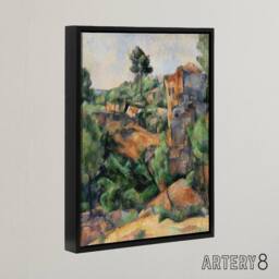 "Artery8 Bibemus Quarry Cubist Landscape Paul Cezanne Framed Canvas Wall Art - Size: W12"" x H16""" - thumbnail 2
