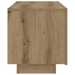 Berkfield Home TV Cabinet Artisan Oak 100x35x40 cm Engineered Wood in Brown - Size: 100 x 35 x 40 cm - thumbnail 5