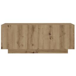 Berkfield Home TV Cabinet Artisan Oak 100x35x40 cm Engineered Wood in Brown - Size: 100 x 35 x 40 cm - thumbnail 4