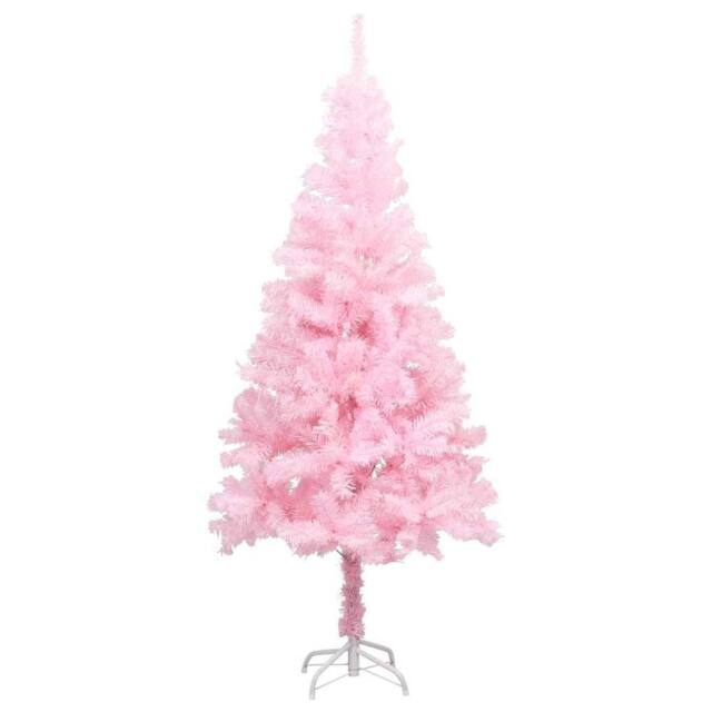 Berkfield Home Artificial Pre-lit Christmas Tree with Ball Set Pink 180 cm PVC - image 1