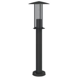 Berkfield Home Outdoor Floor Lamp Black 60 cm Stainless Steel - thumbnail 5