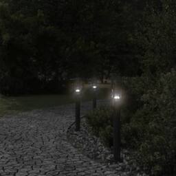 Berkfield Home Outdoor Floor Lamp Black 60 cm Stainless Steel - thumbnail 3