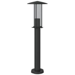 Berkfield Home Outdoor Floor Lamp Black 60 cm Stainless Steel - thumbnail 4