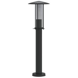 Berkfield Home Outdoor Floor Lamp Black 60 cm Stainless Steel - thumbnail 2