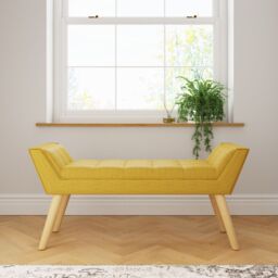 GFW Milan Ottoman Storage Bench in Mustard - thumbnail 3
