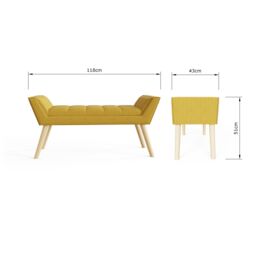 GFW Milan Ottoman Storage Bench in Mustard - thumbnail 8