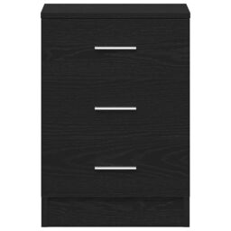 Berkfield Home Bedside Cabinets 2 pcs Black Oak 38x35x55 cm Engineered Wood - Size: 38 x 35 x 55 cm - thumbnail 7