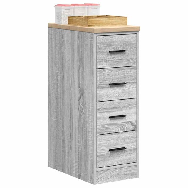 Berkfield Home Garage Storage Cabinet Grey Sonoma 30x51x85 cm Solid Wood Pine - Size: 30 x 51 x 85 cm - image 1