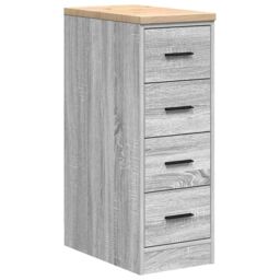 Berkfield Home Garage Storage Cabinet Grey Sonoma 30x51x85 cm Solid Wood Pine - Size: 30 x 51 x 85 cm - thumbnail 2