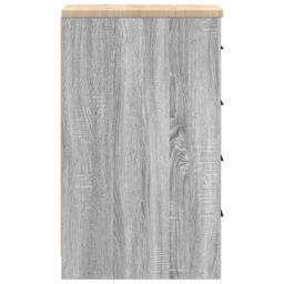 Berkfield Home Garage Storage Cabinet Grey Sonoma 30x51x85 cm Solid Wood Pine - Size: 30 x 51 x 85 cm - thumbnail 7