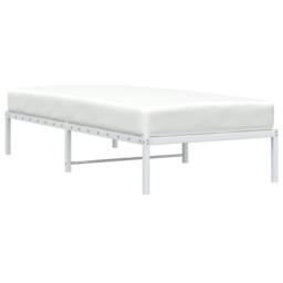 Berkfield Home Metal Bed Frame without Mattress White 90x190cm - Size: 90x190 cm - thumbnail 3