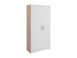 Vente-unique Utility Room Storage - Light Natural & White - W92 X H184 Cm in Light Oak - thumbnail 5