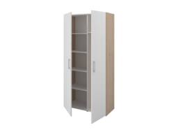 Vente-unique Utility Room Storage - Light Natural & White - W92 X H184 Cm in Light Oak - thumbnail 6