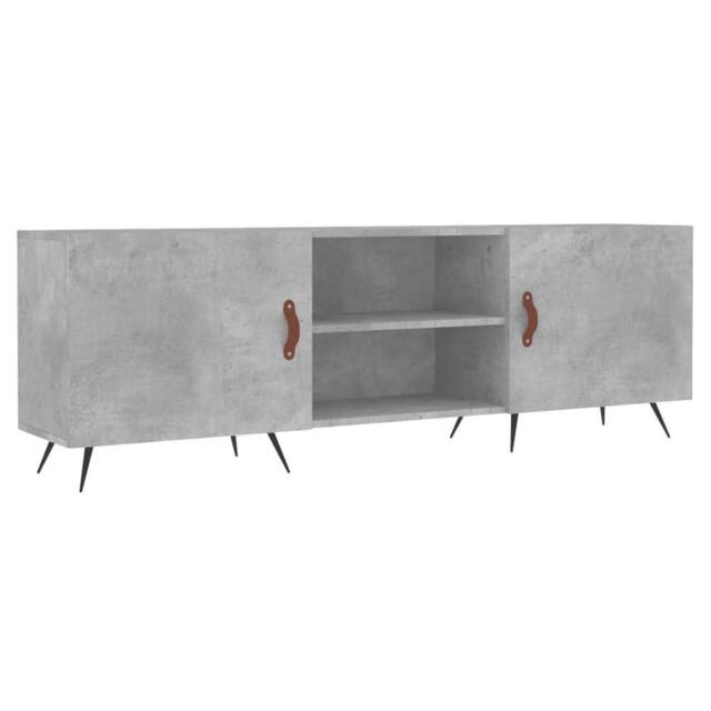 Berkfield Home TV Cabinet Concrete Grey 150x30x50 cm Engineered Wood - Size: 150 x 30 x 50 cm - image 1