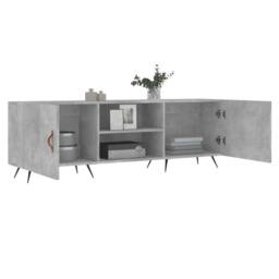 Berkfield Home TV Cabinet Concrete Grey 150x30x50 cm Engineered Wood - Size: 150 x 30 x 50 cm - thumbnail 4