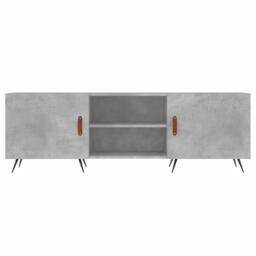 Berkfield Home TV Cabinet Concrete Grey 150x30x50 cm Engineered Wood - Size: 150 x 30 x 50 cm - thumbnail 5