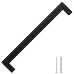 Berkfield Home Cabinet Handles 5 pcs Black 224 mm Stainless Steel - thumbnail 3